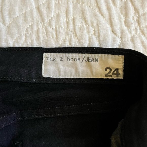 Rag & Bone Womens Jeans Pants Black Skinny Jean In Equestrian Solid Size 24 - Picture 4 of 6